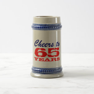 65.o Regalo de la taza de cerveza del cumpleaños