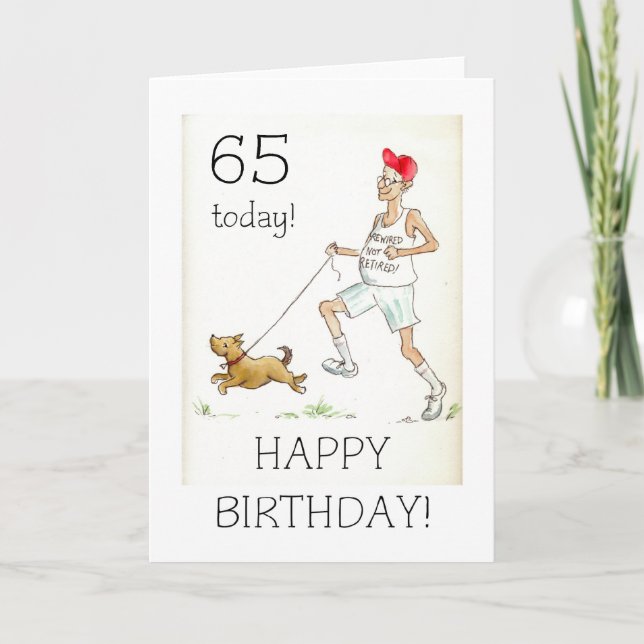 65.o Tarjeta de cumpleaños para un hombre jubilado (Anverso)