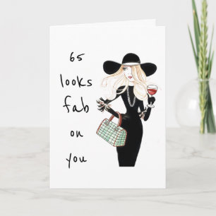 **65th y ¡SIEMPRE ERES FABULOSO**! TARJETA DE CUMP