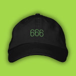 666 Angel Number Green Pop Chica Summer Dad Gorra<br><div class="desc">moda minimalista 666 bordado papá gorra en verde texto</div>