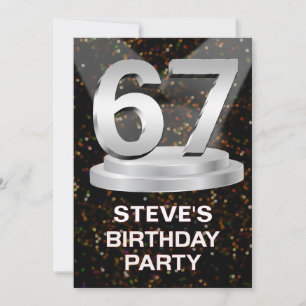 67.ª invitación a fiesta de cumpleaños Añadir un n