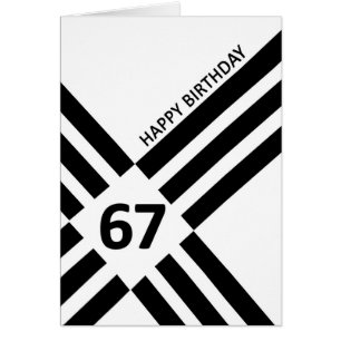 67.º cumpleaños de Diagonal Black Line Design