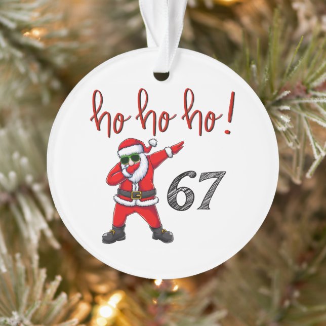 67 Adorno de Navidad de Santa Dabbing  (Árbol)