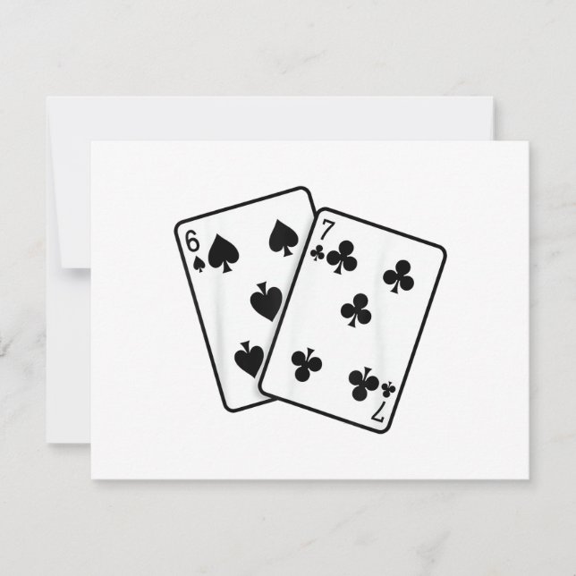 67 Cartas de Juego Meme Divertido Seis Siete (Anverso)