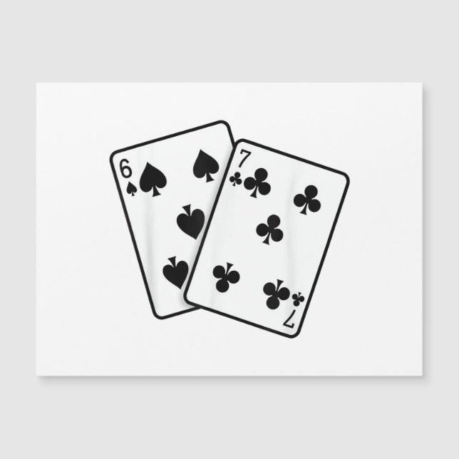 67 Cartas de Juego Meme Divertido Seis Siete (Anverso)