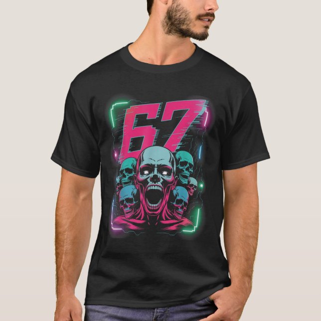 67 Halloween Scp Horror Cara Y Camiseta De Disfraz (Anverso)
