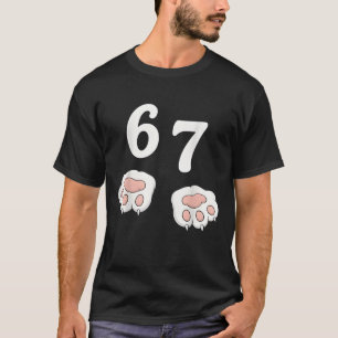 67 Meme Seis Siete 6 7 Camiseta Meme Divertido Gat