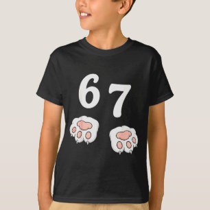 67 Meme Seis Siete 6 7 Camiseta Meme Gato Divertid