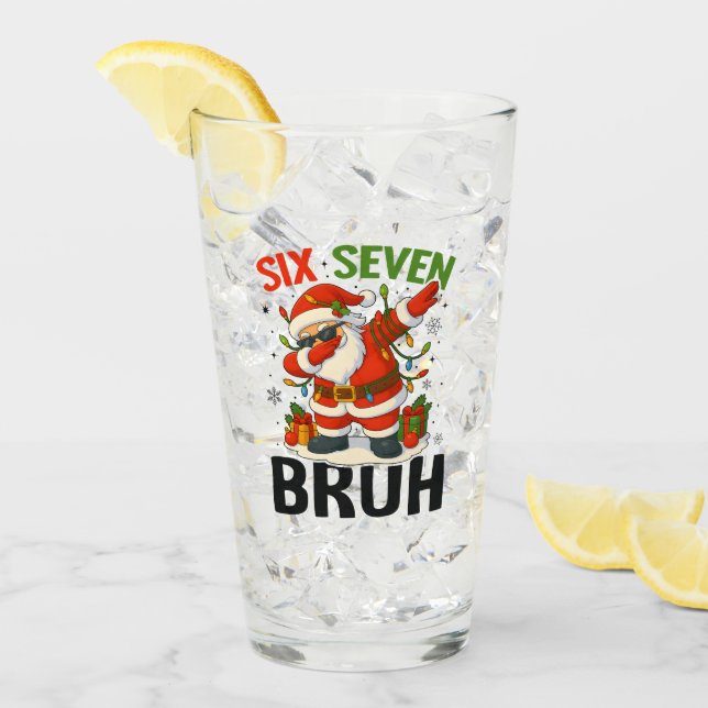 67 Meme Seis Siete Bruh Divertido Navidad 6 7 (Anverso (hielo))