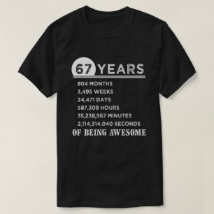 67.o Camisa del cumpleaños regalos del aniversari