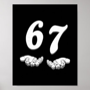 67 Seis Siete Con Manos Arte Blanco Y Negro