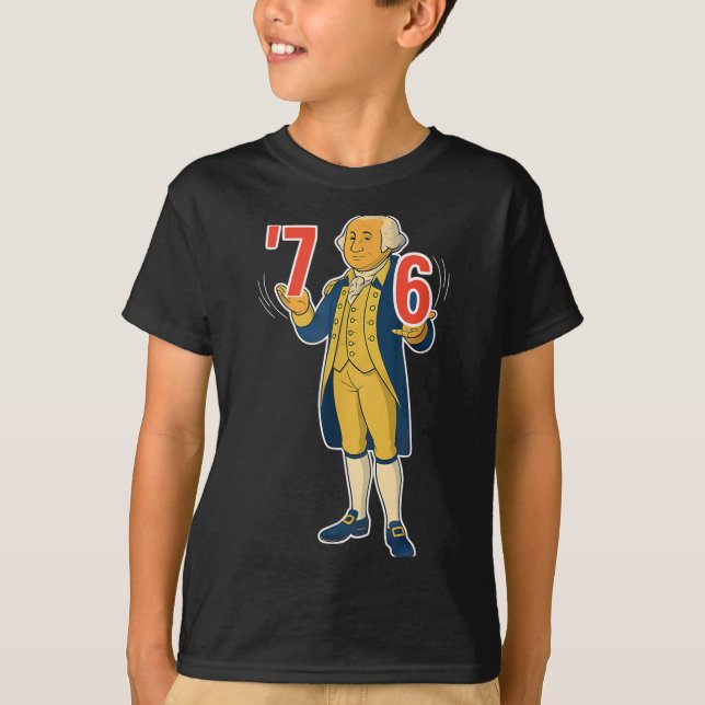 67 Six Seven Funny George Washington Meme Camiseta (Anverso)