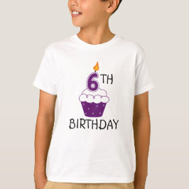 6.ª camiseta de cumpleaños para niños