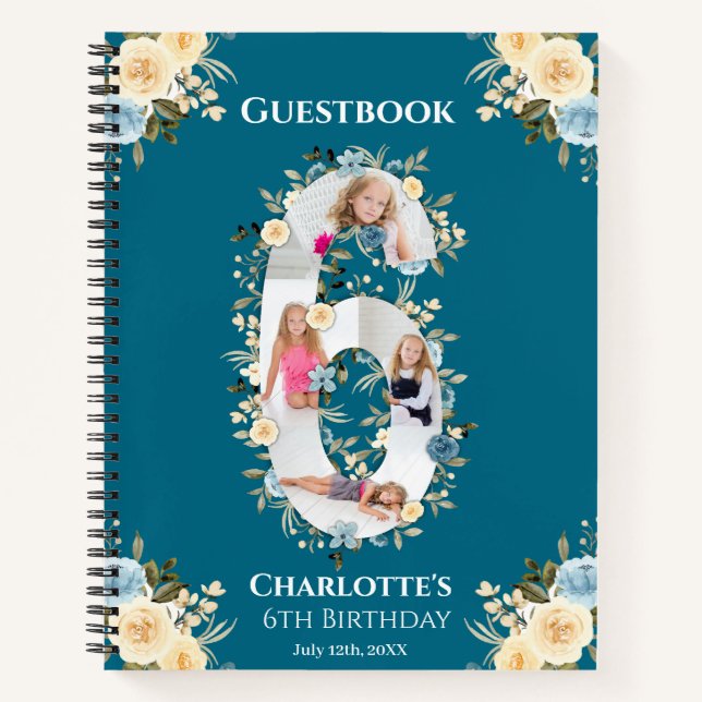 6.ª foto de cumpleaños Libro de invitados de Flor  (Anverso)