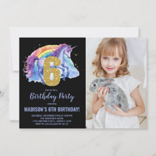 6.ª foto de invitaciones de cumpleaños de Rainbow