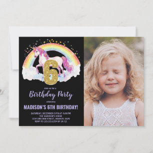 6.ª foto de invitaciones de cumpleaños de Rainbow