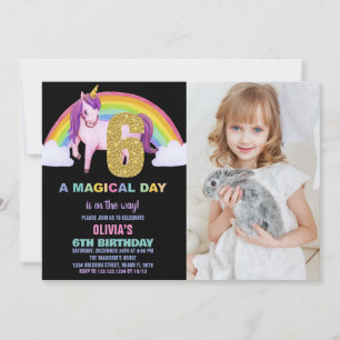 6.ª foto de invitaciones de cumpleaños de Rainbow 