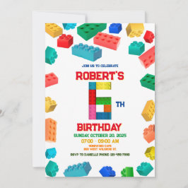 6.ª invitación a la construcción, cumpleaños de bl