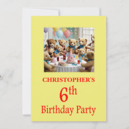 6.ª invitación a la fiesta de cumpleaños Fiesta Te