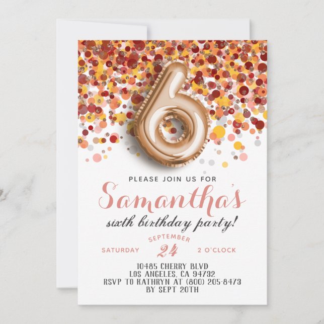 6.ª invitación a los Rosas de oro (Anverso)
