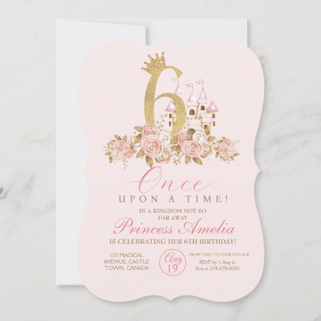 6.ª invitación al cumpleaños de la pequeña princes (Anverso)