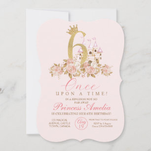 6.ª invitación al cumpleaños de la pequeña princes