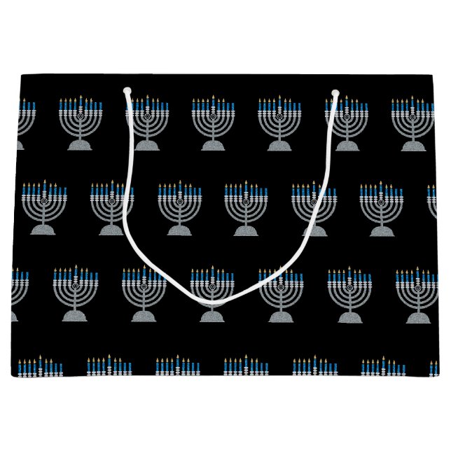 6.ª noche del Purpurina de Hanukkah Bolsa de Regal (Anverso)