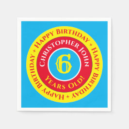 6.ª servilleta de papel de cumpleaños