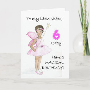 6.ª tarjeta de cumpleaños para una hermanita