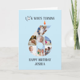 6.ª tarjeta de foto de cumpleaños