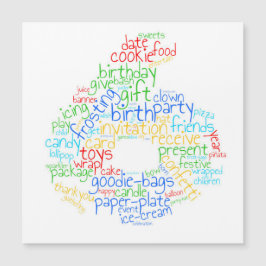 6.ª tarjeta magnética de cumpleaños