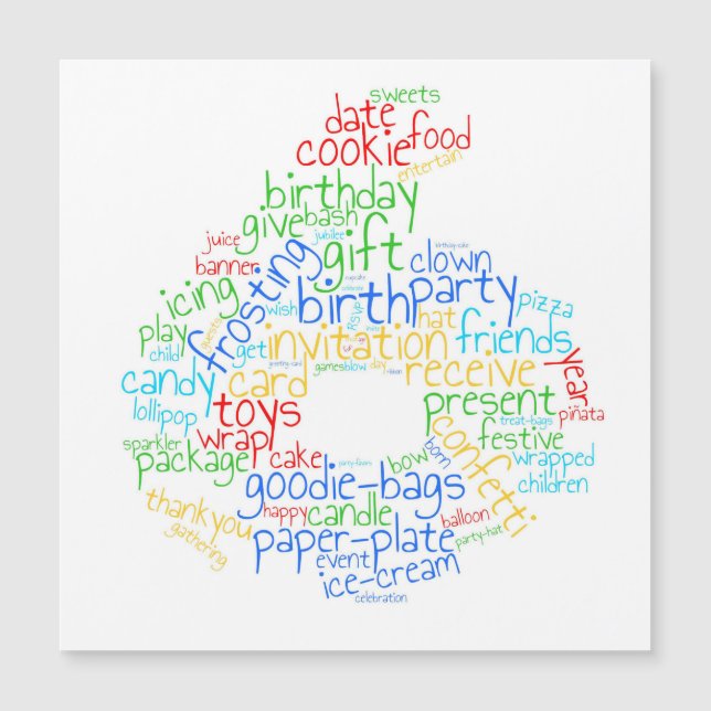 6.ª tarjeta magnética de cumpleaños (Anverso)