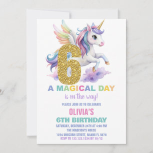 6.ª volante de invitaciones a cumpleaños de Rainbo