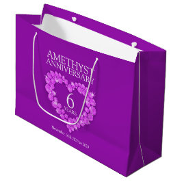 6.º aniversario de boda, amethyst foto bolsa morad