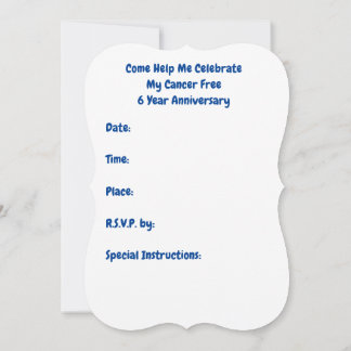 6.º Aniversario del Cáncer Invitaciones