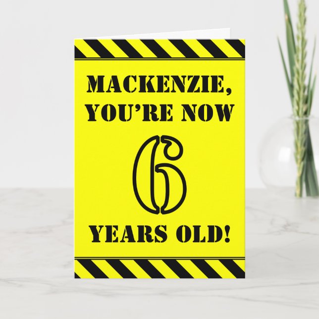 6.º cumpleaños: texto de estilo de plantilla diver (Anverso)