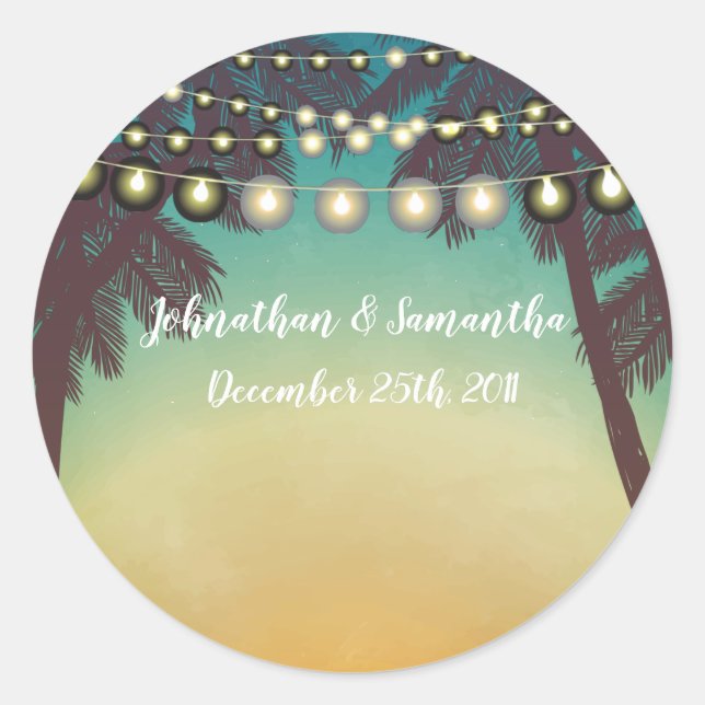 6 - 3" Pegatinas favoritos Beach Sunset Pal Árbole (Anverso)