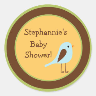 6 - 3" Pegatinas favoritos pájaro de amigos forest