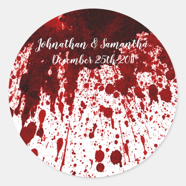 6 - 3" Pegatinas favoritos Splatter Vampire Gothi (Anverso)