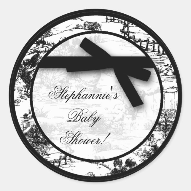 6 - 3" Pegatinas favoritos Tela de tela blanca neg (Anverso)