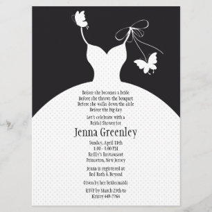6,5 x 8,75" invitación nupcial elegante de la