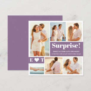 6 Anuncio de compromiso de foto púrpura polvorient