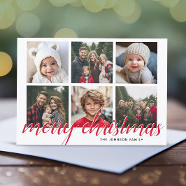 6 Collage de Fotos Feliz Navidad Escritura Estrell