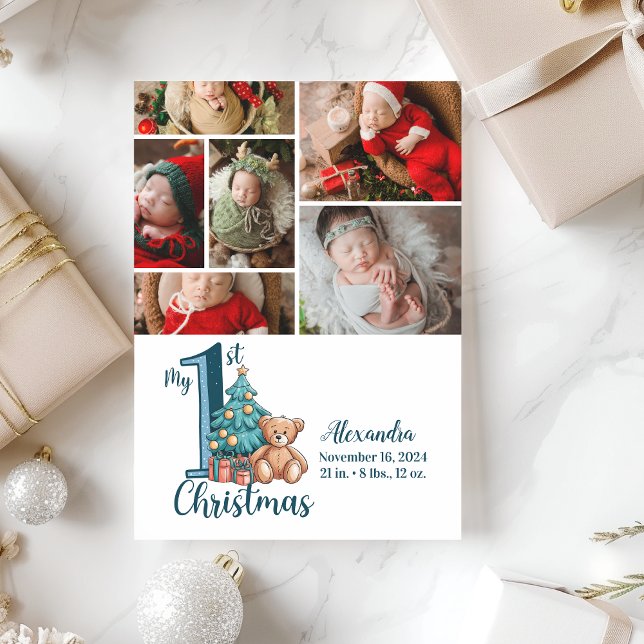 6 Foto Blue Teddy Baby Primer Navidad (Subido por el creador)
