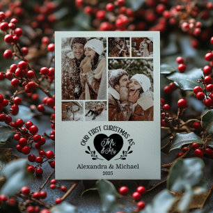6 Foto Corazón Primera Navidad como Sr. y Sra.