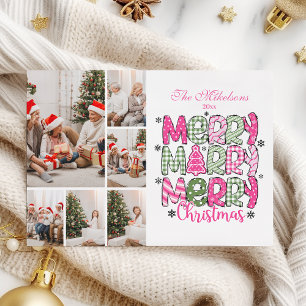 6 Foto Verde Rosa Feliz Navidad