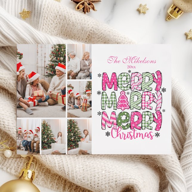 6 Foto Verde Rosa Feliz Navidad (Subido por el creador)