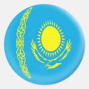 6 grandes pegatinas Bandera de Kazajistán