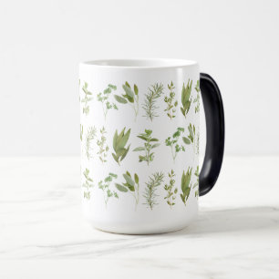 6 HIERBAS FRESAS Taza Mágica Transformadora Alta (
