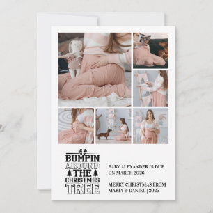 6 Invitación de embarazo en árbol de Navidad